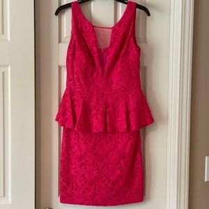 Adrianna Papell Textured Peplum Cocktail Dress